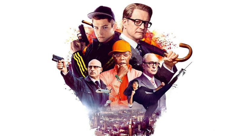 Taron Egerton, samuel l jackson, Colin Firth, Movie Poster, Michael Caine, Kingsman, 1080P, movies, Mark Strong, Sofia Boutella