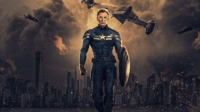 Steve Rogers, Captain America: The Winter Soldier, Chris Evans, Captain America, 4K, Marvel Comics