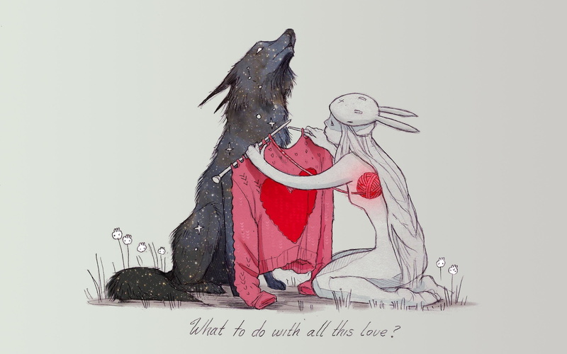 The wolf and the girl, Chiara Bautista, 2K, wolf