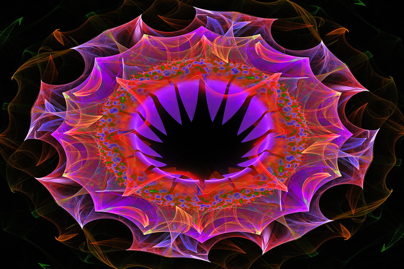 full frame, multi Colored, circle, shape, indoors, blue, red, geometric Shape, pattern, ornate, computer Graphic, patterns, light - Natural Phenomenon