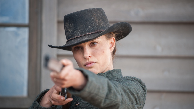 4K, rifle, holding, Western, Jane Got a Gun, jacket, action, woman, cowboy, black, best movies of 2016, Joel Edgerton, hat, Natalie Portman, lever