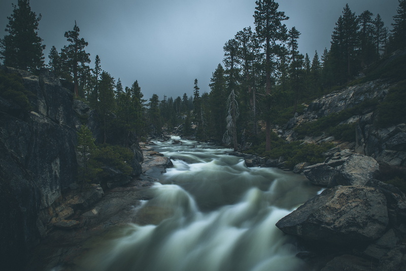 yosemite valley, grey, tree, photography, motion, time, water, stream - flowing water, land, no people, power in nature, stream, nature, creek, united states
