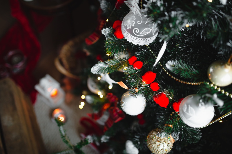 holiday - event, christmas lights, focus on foreground, ornaments, christmas, hanging, holiday, christmas tree, christmas decoration, indoors, close-up