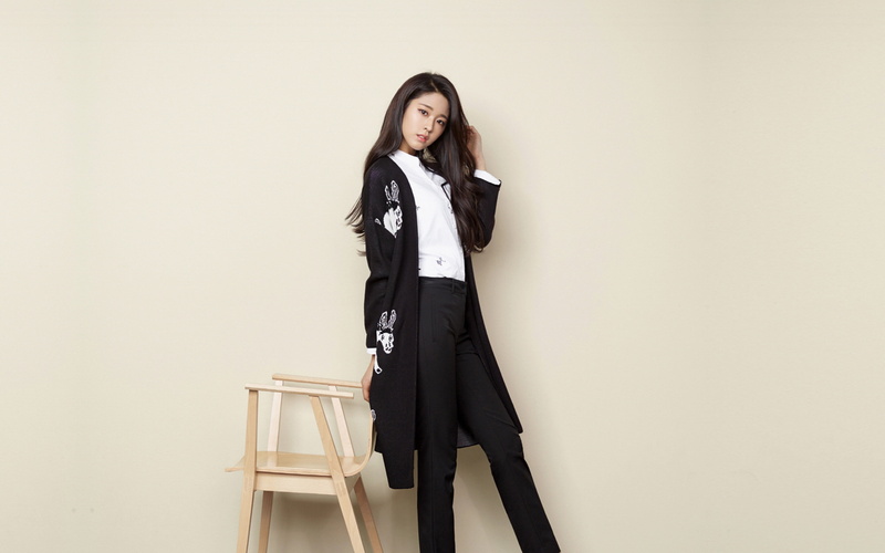 seolhyun, wall - building feature, hairstyle, girl, beautiful woman, business person, young adult, hair, women, standing, young women, full length, indoors
