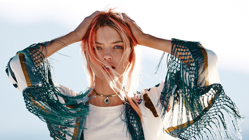 model  redhead  eyes  Martha Hunt  celebrity  skinny  blue  Victorias Secret  blonde  women, 1080P