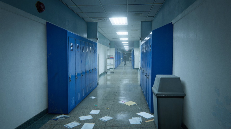 arcade, lighting equipment, corridor, flooring, architecture, building, Video Game, communication, 1080P, diminishing perspective, built structure, direction