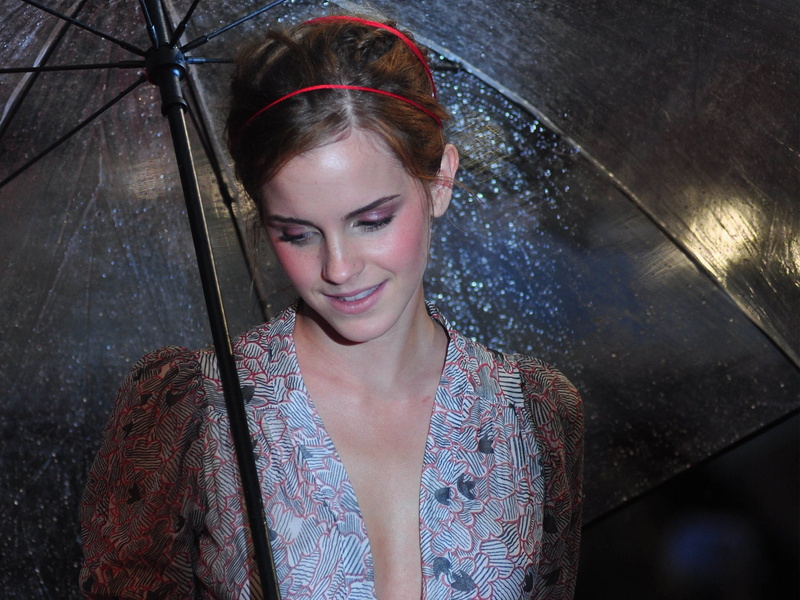x, women, watson, actresses, people, 1080P, actress, art, Emma Watson, umbrellas, emma, hd