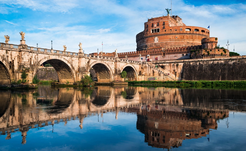 concrete, history, castel, bridge - man made structure, reflection, built structure, sant, no people, river, architecture, arch, arch bridge, connection