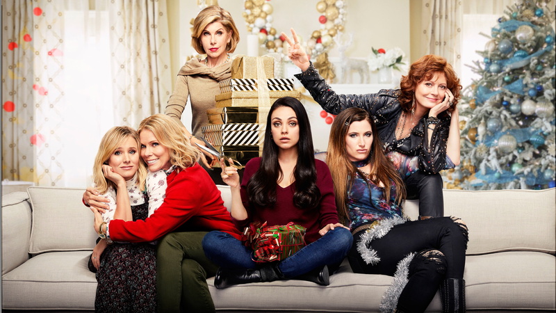 poster, Kathryn Hahn, room, gifts, A Bad Moms Christmas, new year, box, Kristen Bell, Comedy, Susan Sarandon, Christine Baranski, 5K, tree, Cheryl Hines