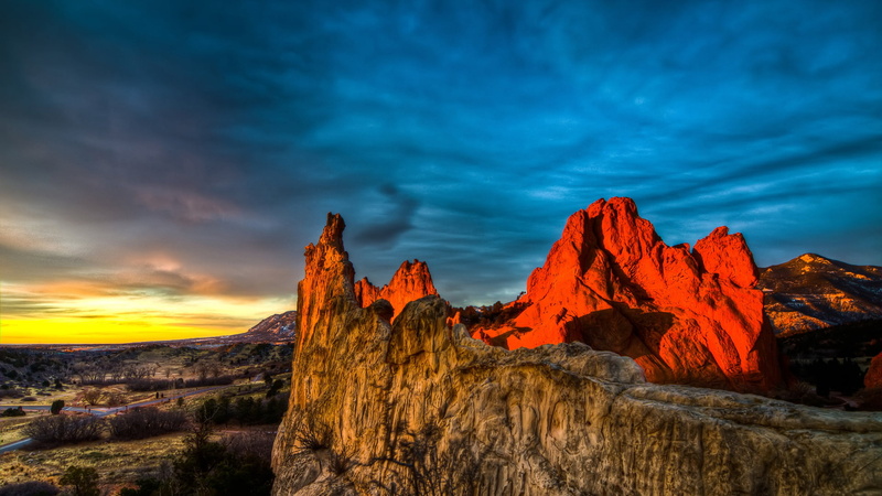 sandstone, idyllic, orange color, sand, 1080P, park, arizona, remote, outdoor, romantic sky, scenery, ravine, sun, canyon, rocks, cloud - sky, outdoors