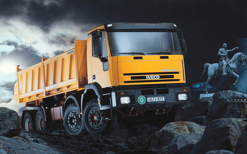 iveco, truck, 1080P, tipper, eurotrakker
