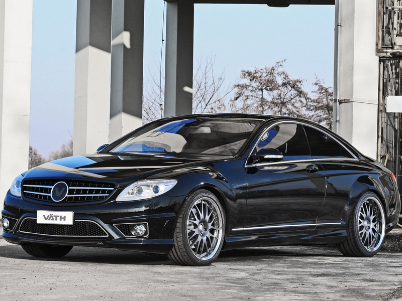 cars, 1080P, 2011, mercedes-benz, modified, cl-500, amg, vath, black, (c216)