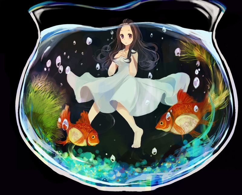dress, sket, tomoyami, animal, fish, 1080P, unyuu, dance, mimorin