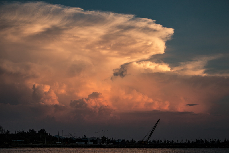 5K, port, land, cloud - sky, environmental issues, beauty in nature, south east asia, environment, clouds, hà tiên, sky, no people, orange color, tranquility