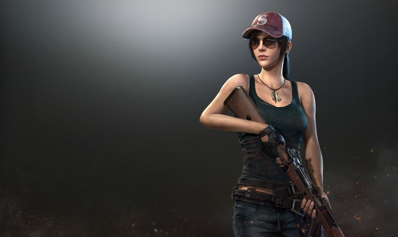 Hat, Video Game, 1080P, PlayerUnknowns Battlegrounds, Gun, Ponytail, Girl, Sunglasses
