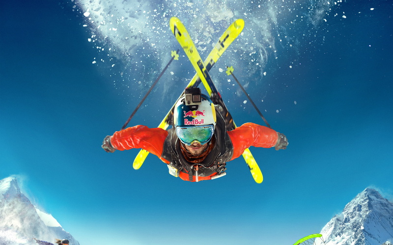 4K, Sports, redbull, snow, skiing