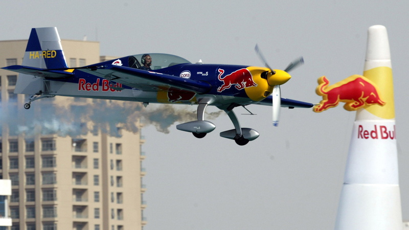 redbull, hd, racing, plane, grey, sports, blue, aircraft, 1080P, yellow