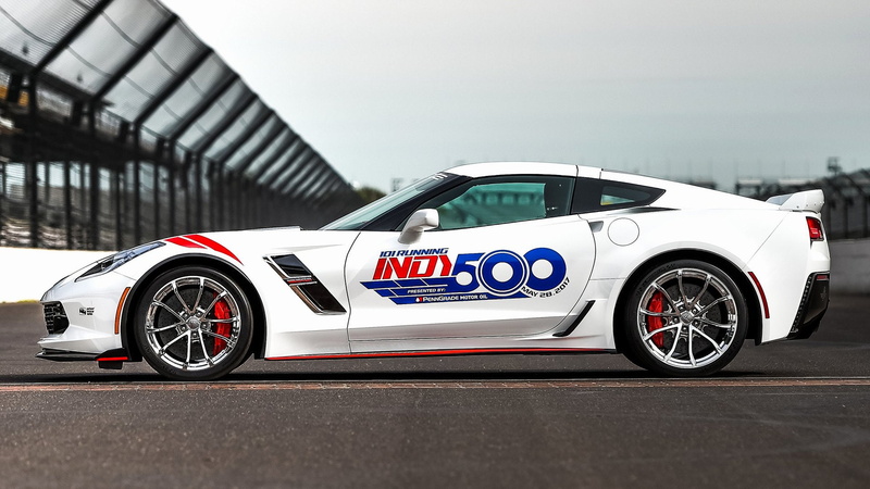 IndyCar, Chevrolet Corvette (C7), Chevrolet, 1080P, Car, Sport Car, Safety Car, White Car