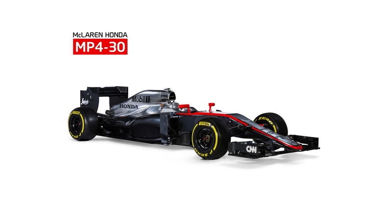McLaren MP4 30, cgi, race cars, White Background, 2015, McLaren F1, 3d, honda, 1080P, Formula 1