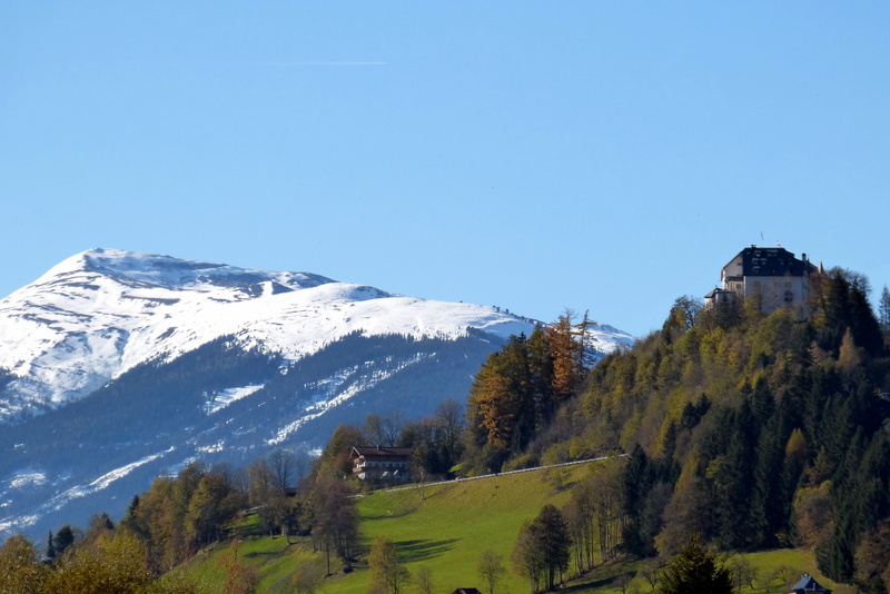 nature, blue, snowcapped mountain, cold temperature, scenics - nature, clear sky, mountain peak, plant, outdoors, pinzgau, beauty in nature, no people