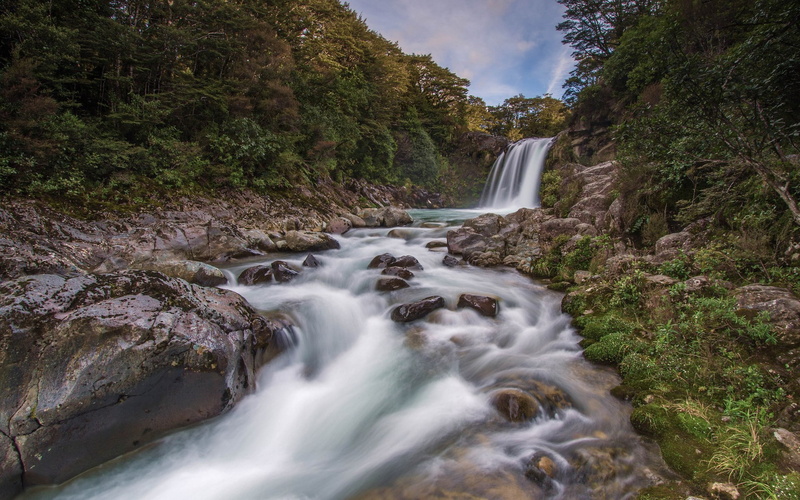 forest, flowing, rock, no people, flowing water, pc hd nature image 1920x1200, scenics - nature, stream - flowing water, waterfall, rainforest, tree, nature