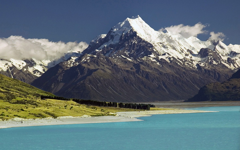 sky, snowcapped mountain, water, tranquility, scenics - nature, cool pics of nature hd background 1920x1200, no people, land, beauty in nature, mountain