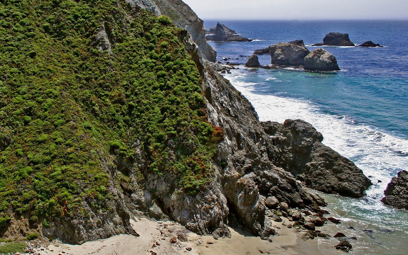 water, sea, day, coastline, land, nature, tranquil scene, tree, sky, 1080P, rock - object, stack rock, beach, cliff, rocky coastline, cool pics of nature hd background 1920x1200