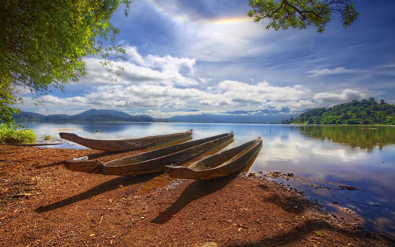 day, sky, nautical vessel, cool backgrounds nature 1920x1200, water, reflection, mode of transportation, beach, nature, moored, scenics - nature, cloud - sky