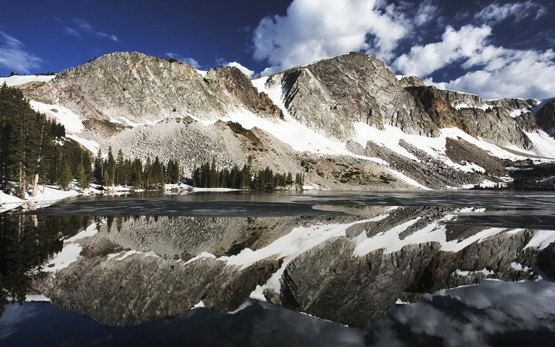 beauty in nature, mountain range, idyllic, scenics - nature, reflection, tranquil scene, lake, 1080P, sky, nature, snowcapped mountain, snow, water, mountain