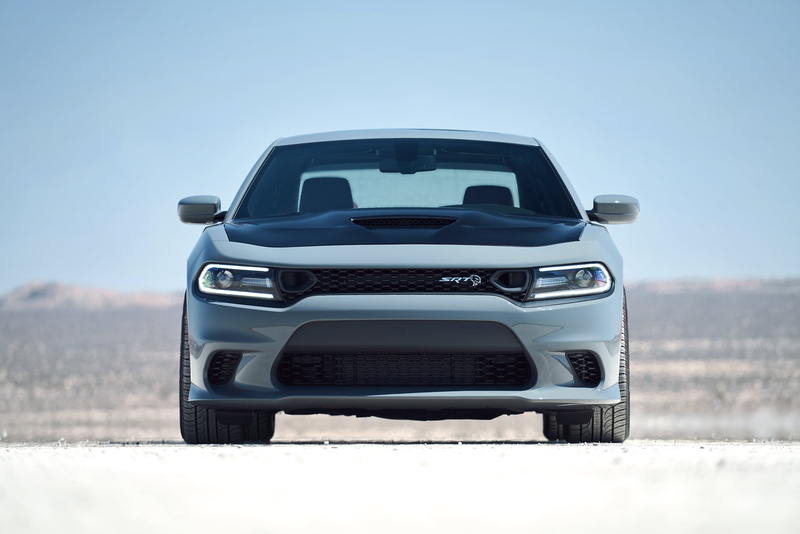 sky, retro styled, copy space, clear sky, hellcat, travel, stationary, mopar, srt, blue, 2K, car, 2019, landscape, dodge, day, nature, muscle, no people