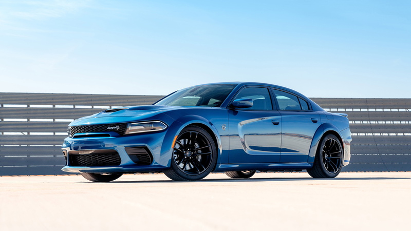 4K, Dodge Charger SRT Hellcat Widebody, Blue Car, Muscle Car, Car, Dodge