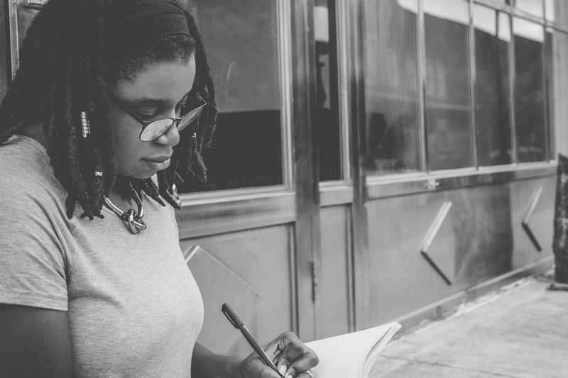 real people, black girl, window, pen, photo, holding, lifestyles, looking, writing, black, photography, black woman, natural hair, african american girl