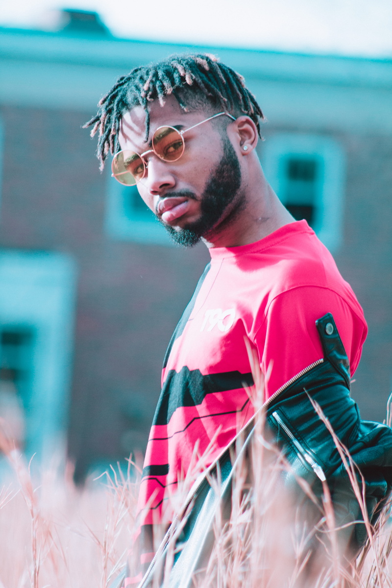 moody, portrait, waist up, black, braids, trap, fashion, cold, urban, color, music, real people, dreads, hairstyle, african, looking, hair, contemplation