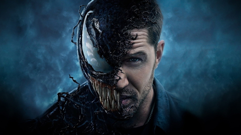 adult, dark, hairstyle, human face, young adult, beard, portrait, one person, young men, hair, Movie, evil, indoors, blue background, Venom, mid adult