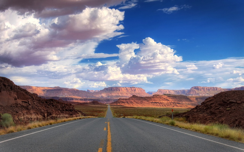 empty road, road marking, landscape, cloud - sky, marking, direction, background hd nature pics 1920x1200, outdoors, mountain range, dividing line, the way forward