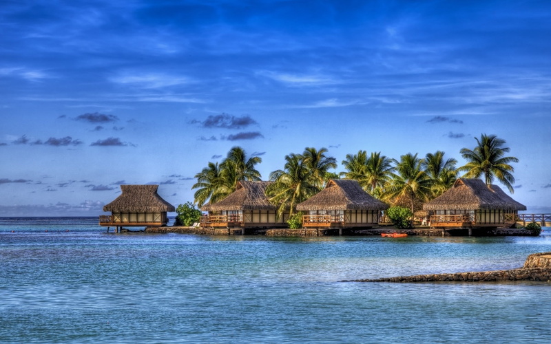 built structure, nature, sky, coconut palm tree, house, cloud - sky, scenics - nature, tranquil scene, 1080P, hd  full size nature 1920x1200, beauty in nature