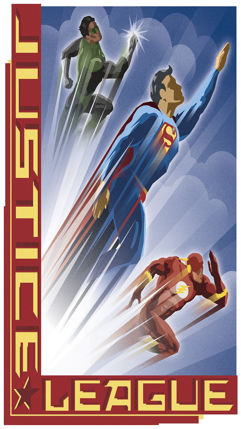 city, Superman, banner, building exterior, text, vintage, nature, sport, women, architecture, low angle view, Green Lantern, Justice League, Flash, communication