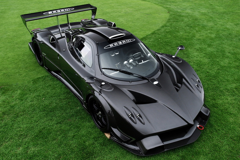outdoors, black, modern, no People, wheel, carbon, luxury, land Vehicle, car, probe, grass, competition, zonda, 1080P, color Image, new, carbon. supercar