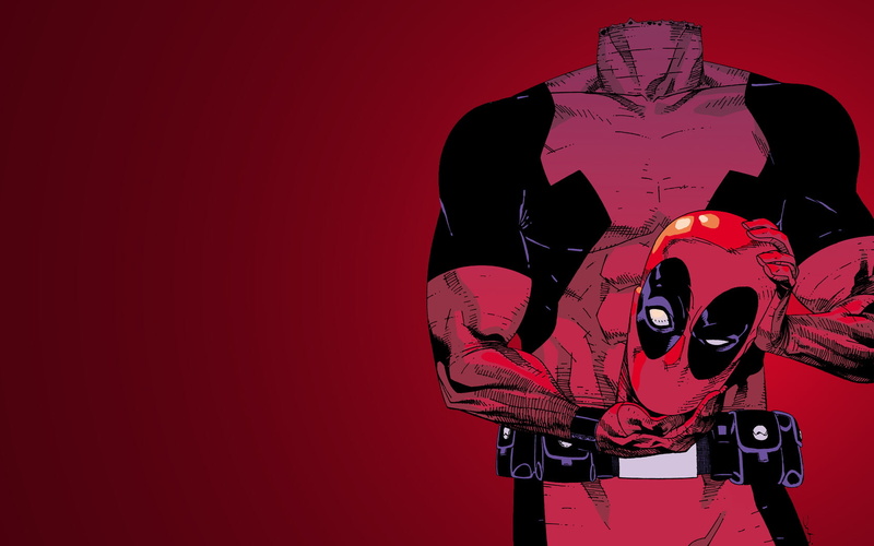 cartoon/comic, 720P, headpool, red, deadpool, hd