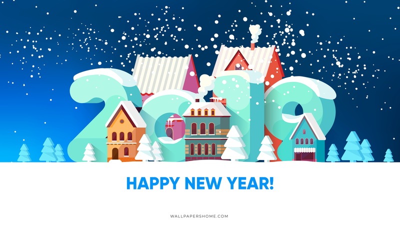 8K, poster, Christmas, New Year 2019, 8k