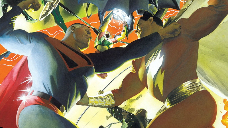 1080P, hd, cartoon/comic, shazam, poster, dc, fight, superman