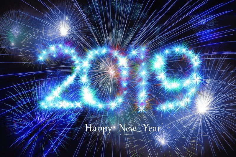 2K, Happy New Year, Fireworks, Christmas, New Year 2019, Holiday