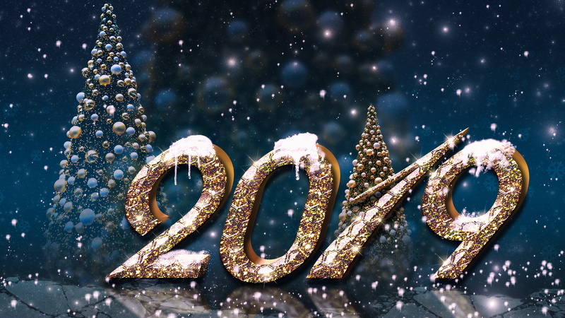 2K, New Year 2019, Holiday, Christmas Tree