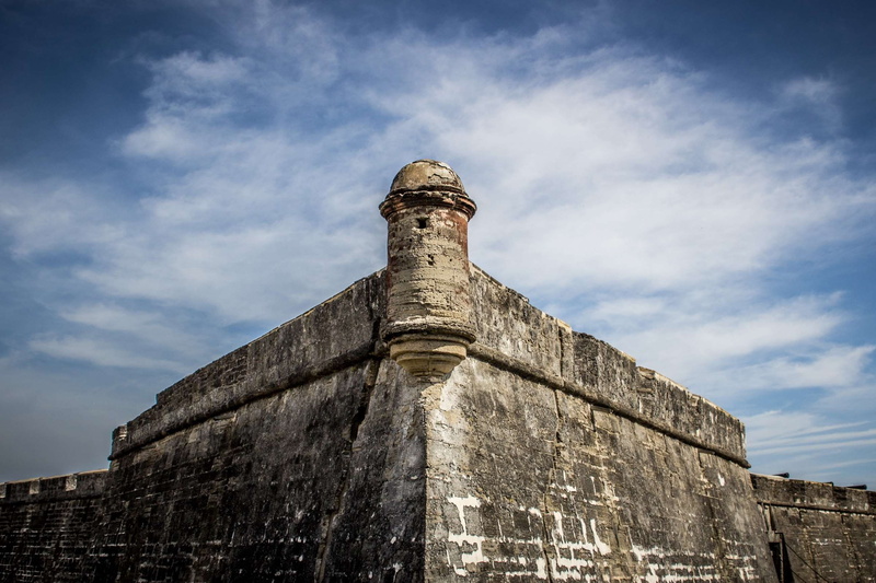 stone, no people, masonry, nature, built structure, the past, low angle view, stone wall, guerite, travel destinations, turret, building, fort, building exterior