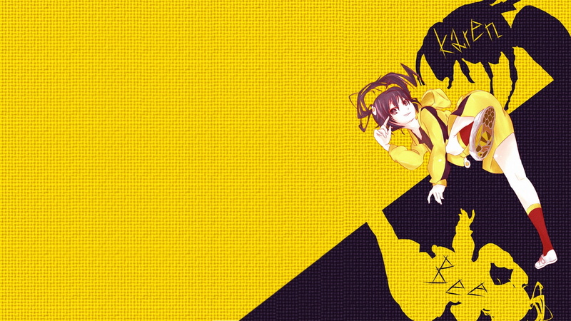 yellow, Araragi Karen, day, manga, love, couple - relationship, emotion, standing, wall - building feature, women, real people, copy space, young couple