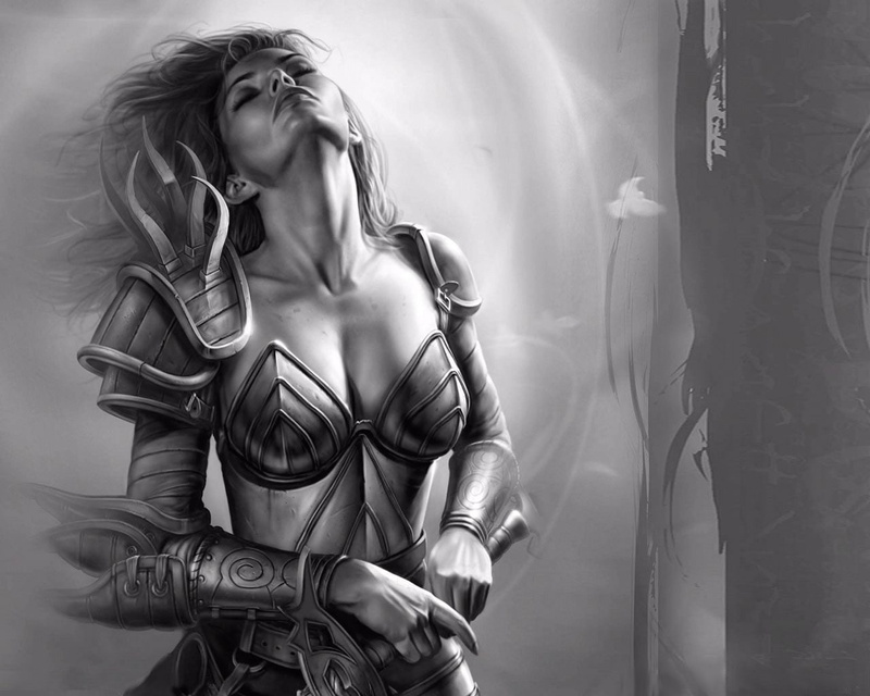 anime, black, Aribeth de Tylmarande, Neverwinter Nights, 720P