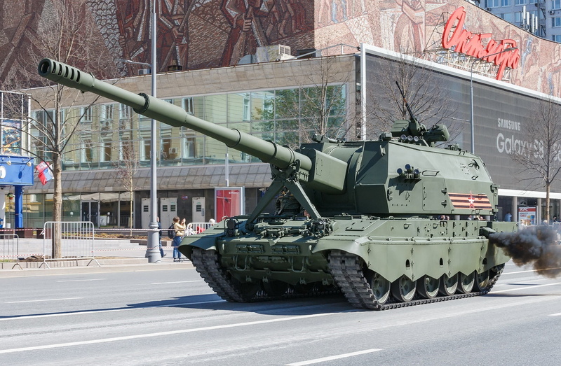 " Coalition-SV", Victory Parade, Self-propelled artillery, 1080P, 2С35, armored vehicles of Russia