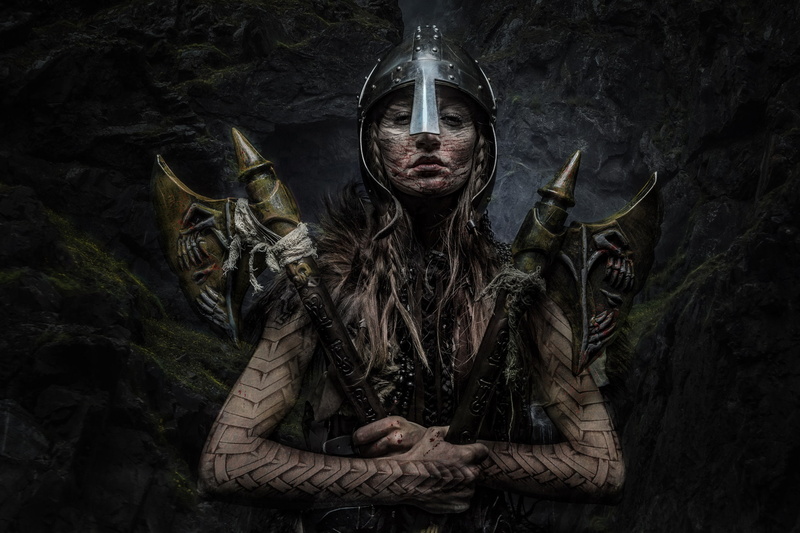 warrior, dark, 1080P, fantasy girl, women, 500px, Peter Helmer