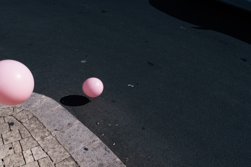 ball, day, 4K, transportation, shadows, city, nature, outdoors, multi colored, ballons, no people, pink color, helium balloon, sphere, close-up, abstract