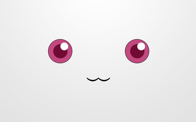 Mahou Shoujo Madoka Magica, anthropomorphic face, eyed, two objects, no people, emotion, art, love, studio shot, 720P, positive emotion, simplicity, minimalism
